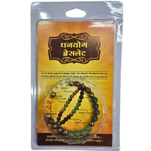 Dhanyog Bracelet spiritual prosperity bracelet from Dharmik Pustak Bhandar Triveni Ghat Market Rishikesh since 1970.